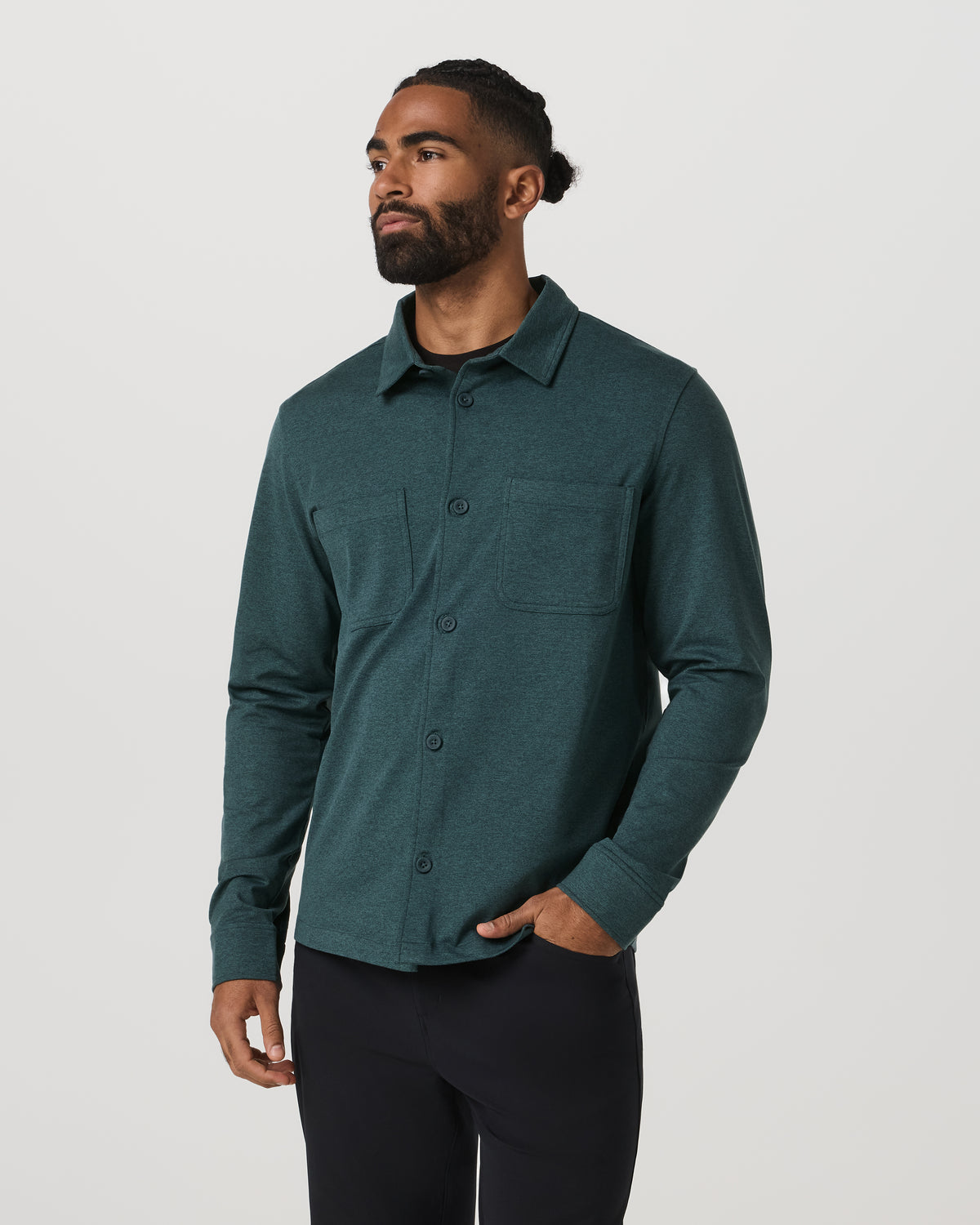 Coronado Shirt Jacket Men's Deep Sea Heather Jacket - Image 2