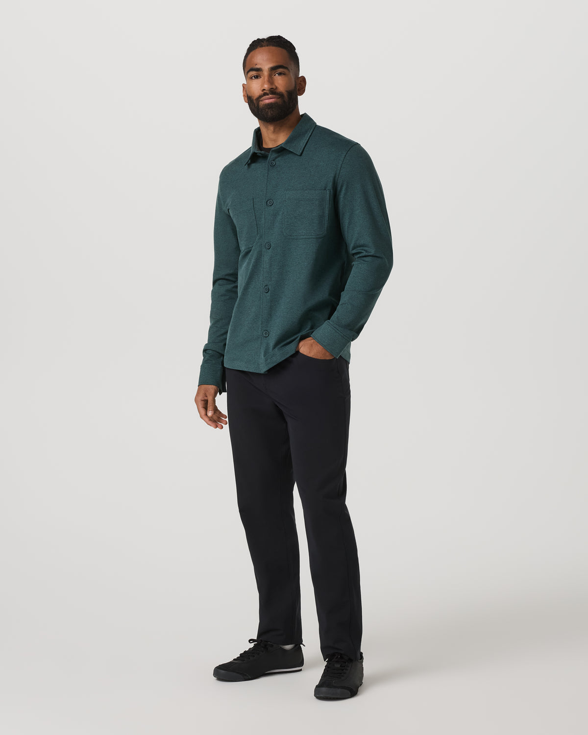 Coronado Shirt Jacket Men's Deep Sea Heather Jacket - Image 4