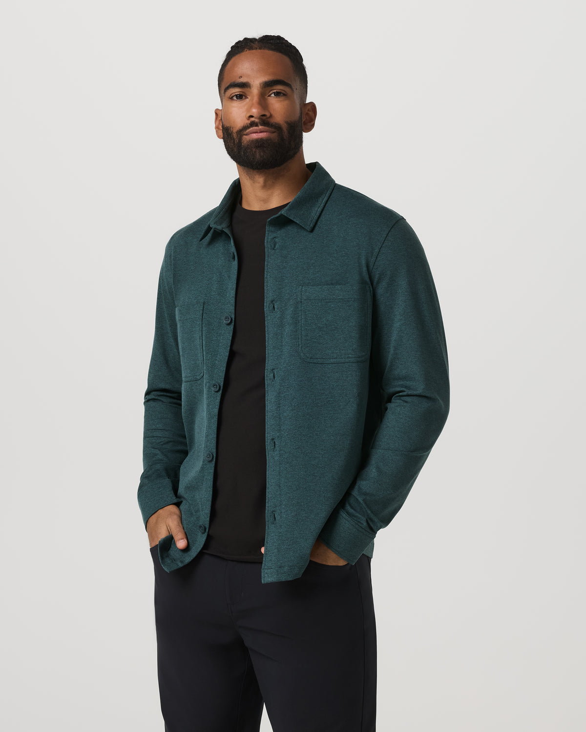 Coronado Shirt Jacket Men's Deep Sea Heather Jacket - Image 5