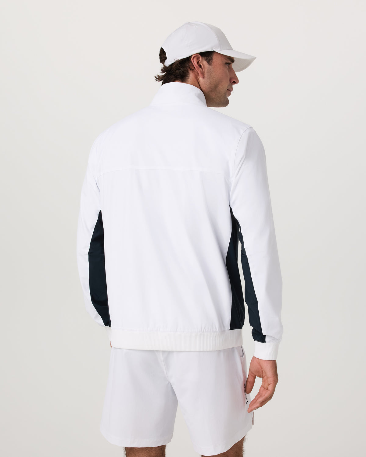 Fleet Jacket Men's White Color Block Jacket - Image 3