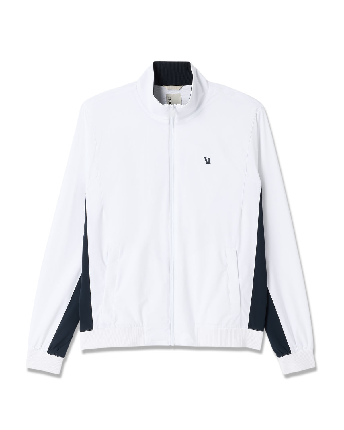 Fleet Jacket Men's White Color Block Jacket - Image 6
