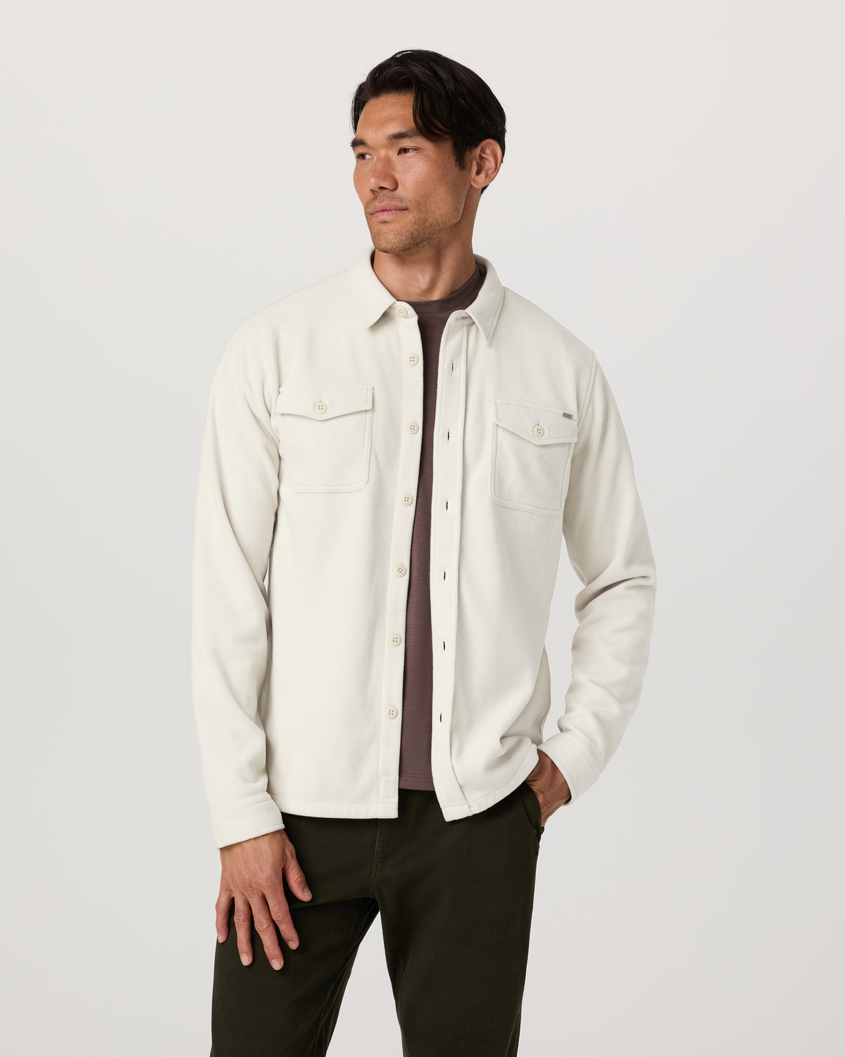 Aspen Shirt Jacket Men's Mushroom Fleece Shirt Jacket - Image 2
