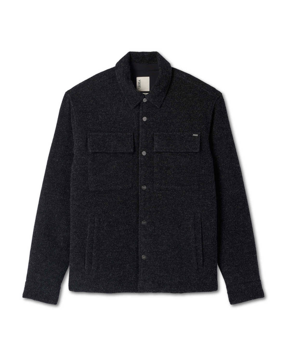Plymouth Wool Shirt Jacket Dark Black Heather Jacket - Image 6