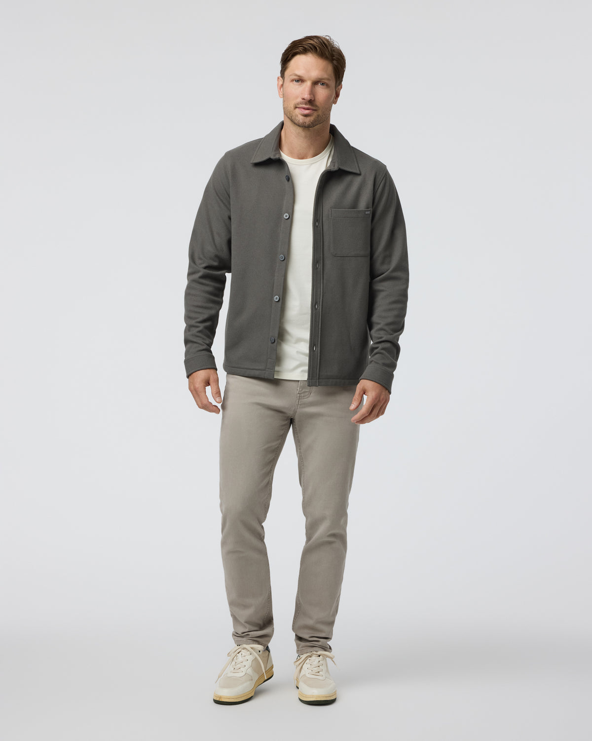 Beldon Shirt Jacket Knit Twill Oregano - Image 4