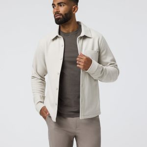 Beldon Shirt Jacket Knit Twill Oatmeal