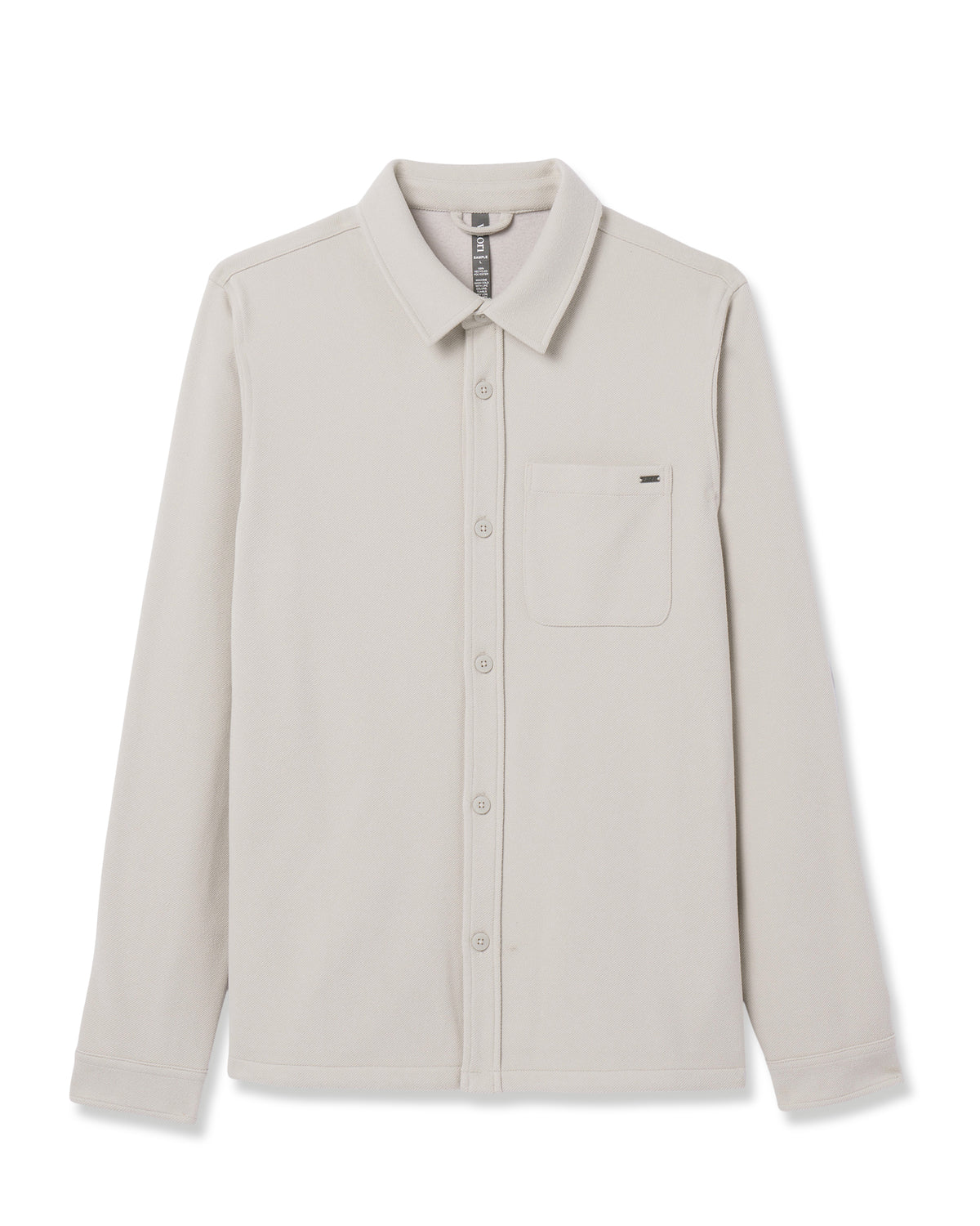 Beldon Shirt Jacket Knit Twill Oatmeal - Image 6