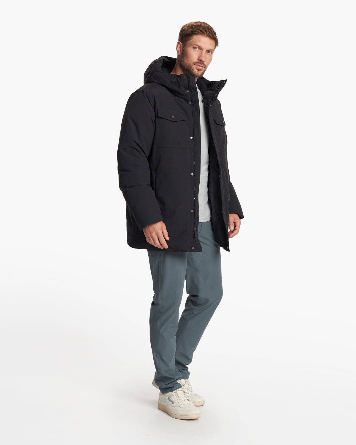 Northmost Insulated Parka Men's Black Down Parka - Image 2