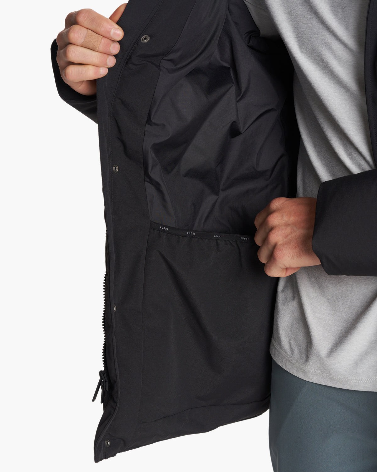 Northmost Insulated Parka Men's Black Down Parka - Image 3