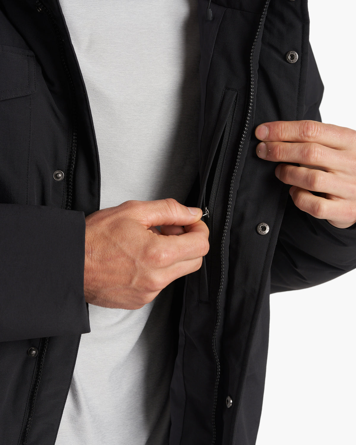 Northmost Insulated Parka Men's Black Down Parka - Image 5