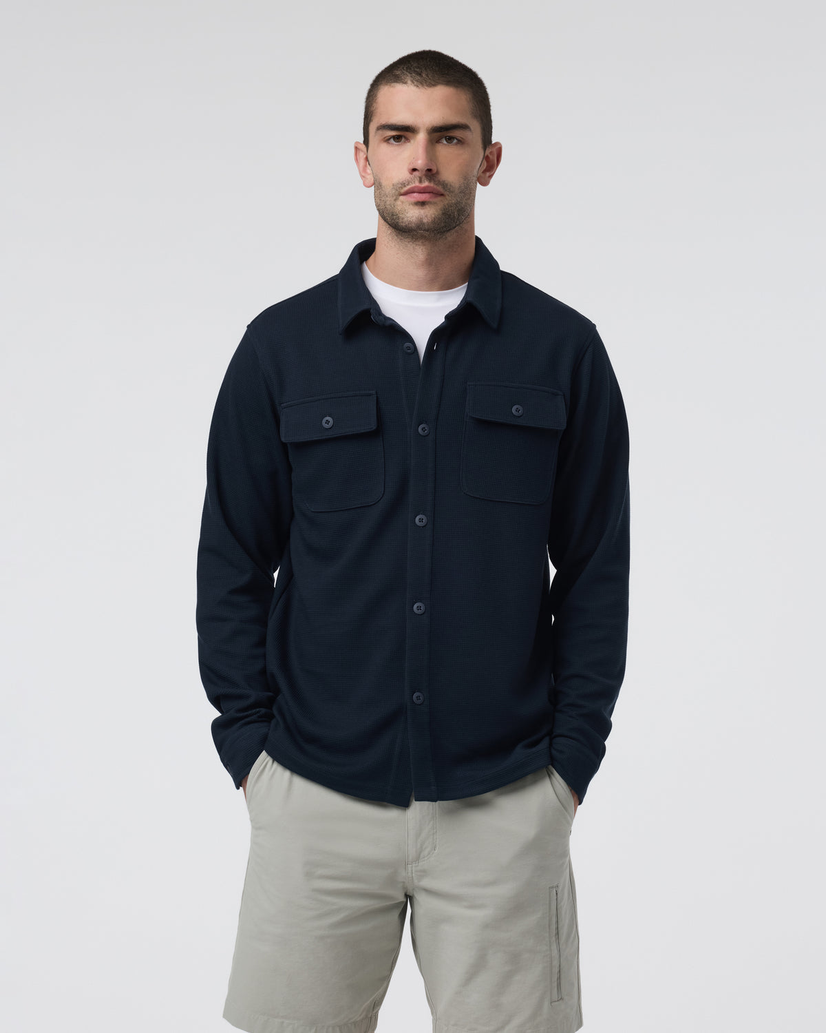 Waffle Shirt Jacket Ink - Image 2