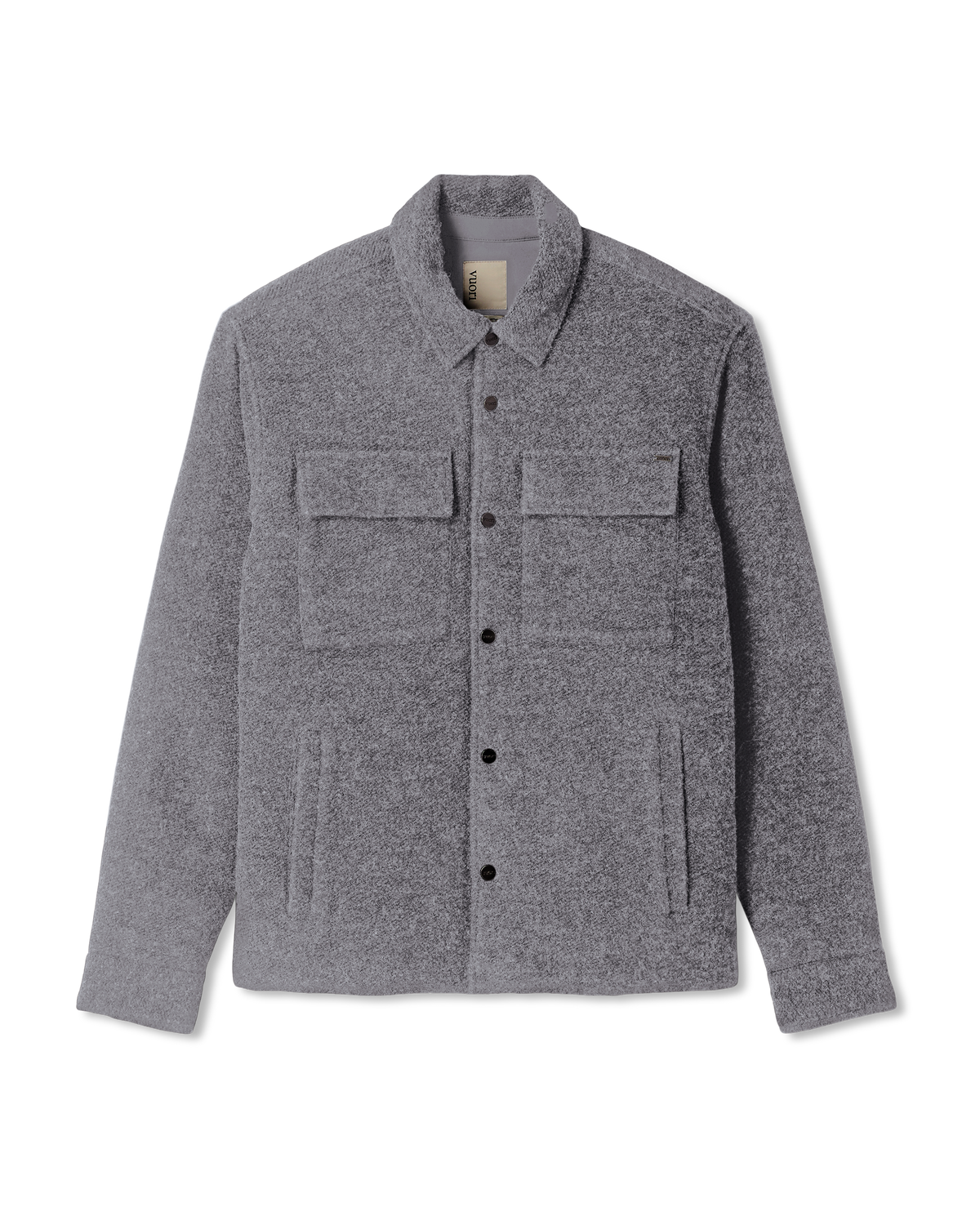 Plymouth Wool Shirt Jacket Men's Heather Grey Jacket - Image 6