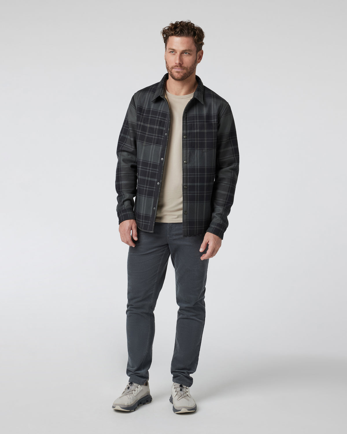 Coastside Shirt Jacket Men's Black Plaid Shirt - Image 2