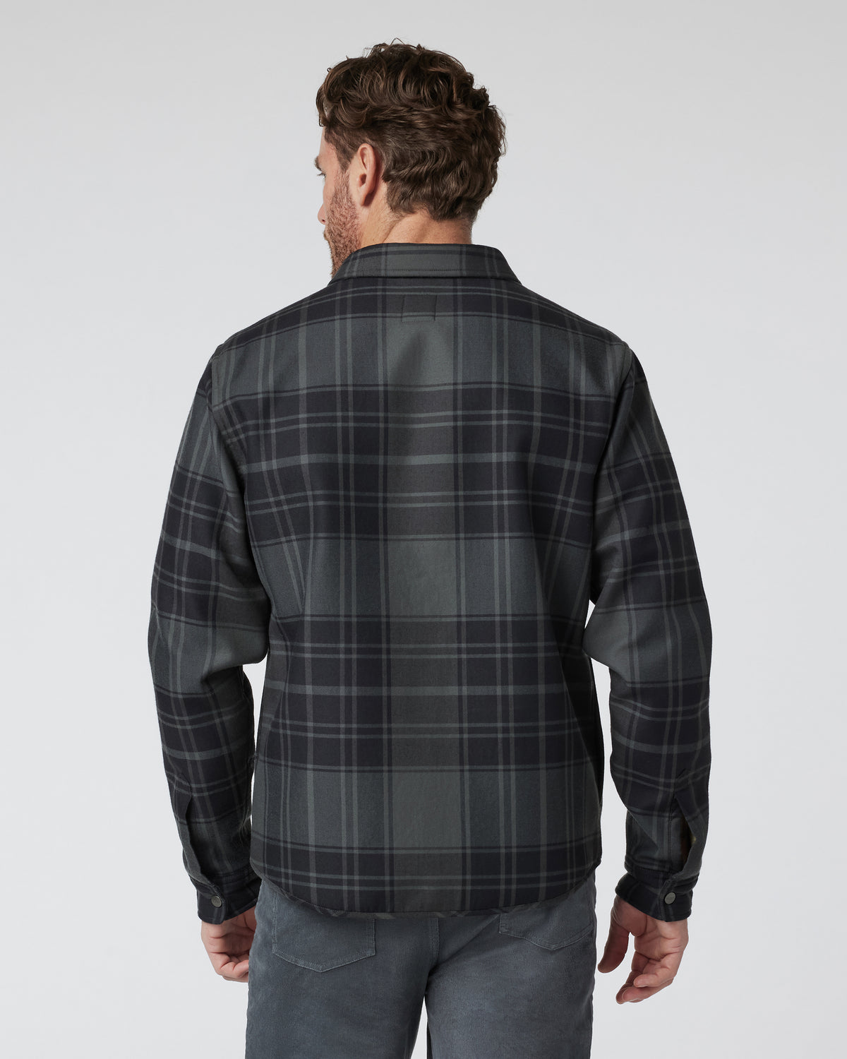 Coastside Shirt Jacket Men's Black Plaid Shirt - Image 3