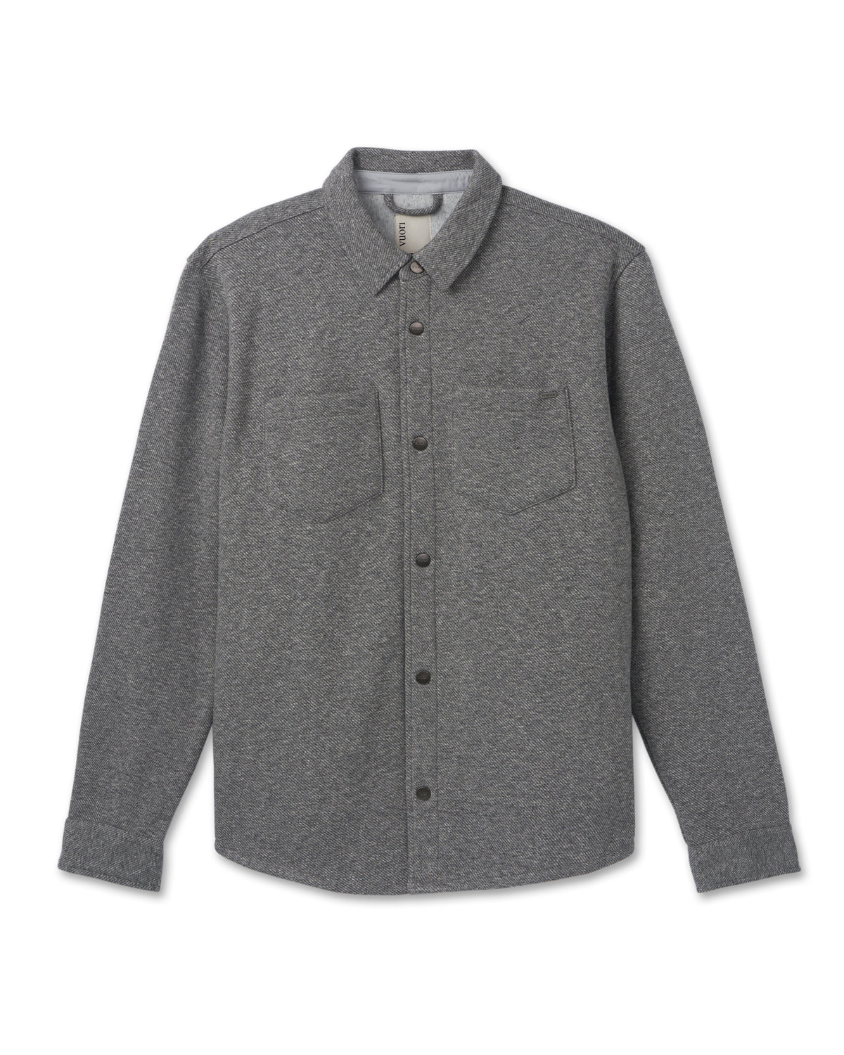 Del Mar Fleece Shirt Jacket Heather Grey Button Down - Image 4