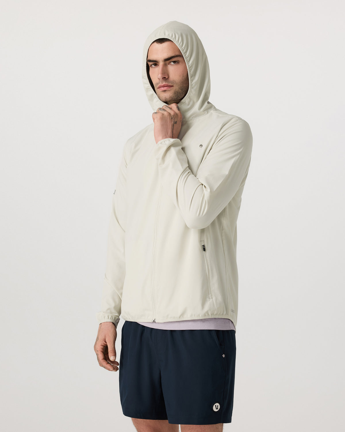 Outdoor Trainer Shell Men's Winter Grey Hooded Jacket - Image 2
