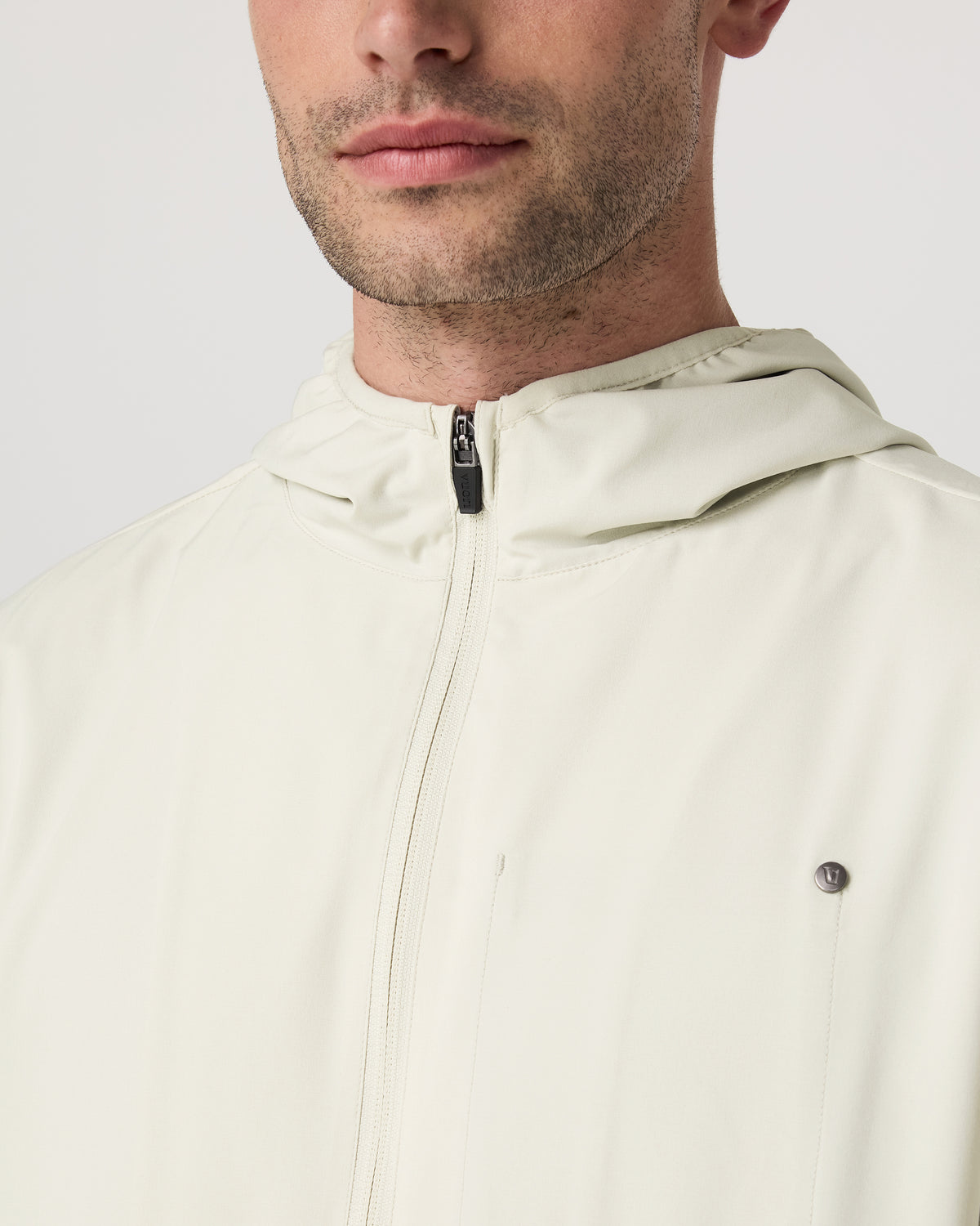 Outdoor Trainer Shell Men's Winter Grey Hooded Jacket - Image 3
