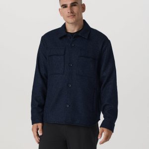 Ridge Natural Shirt Jacket Men's Navy Button-Up Jacket