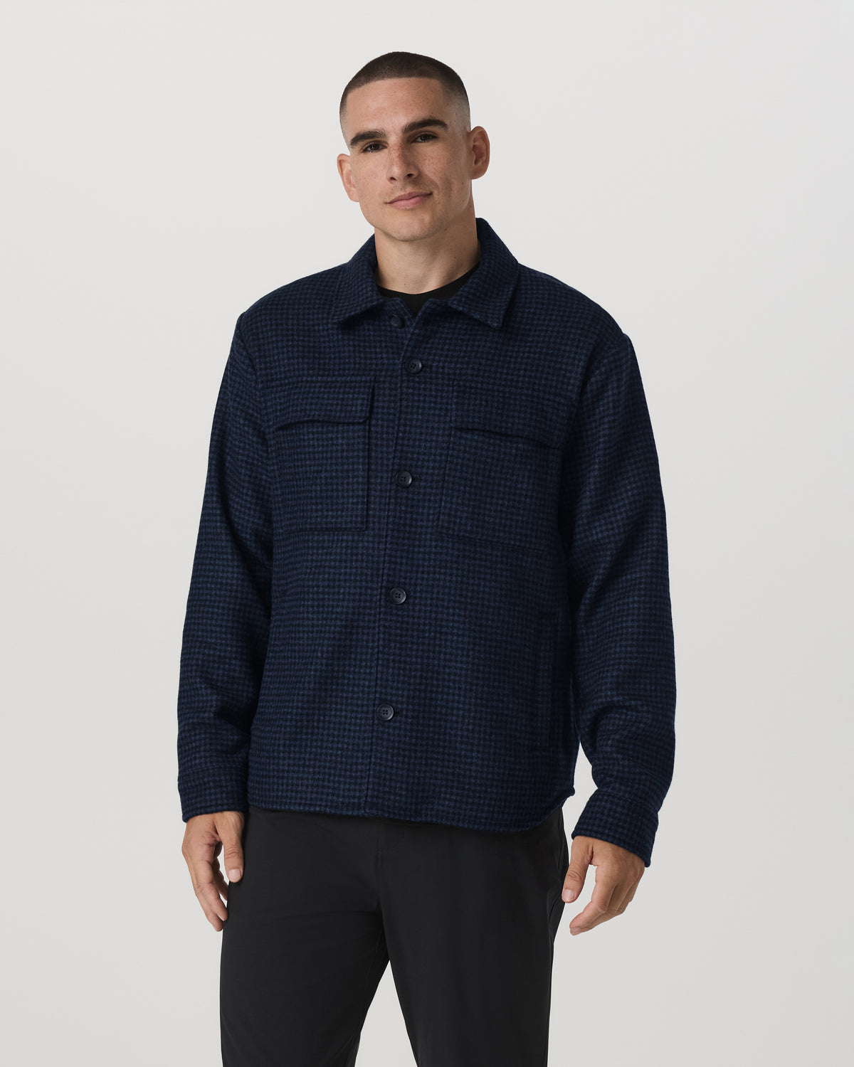 Ridge Natural Shirt Jacket Men's Navy Button-Up Jacket