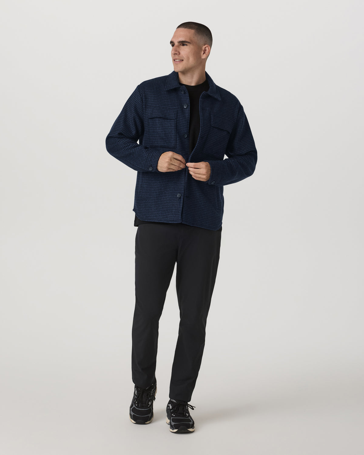 Ridge Natural Shirt Jacket Men's Navy Button-Up Jacket - Image 5