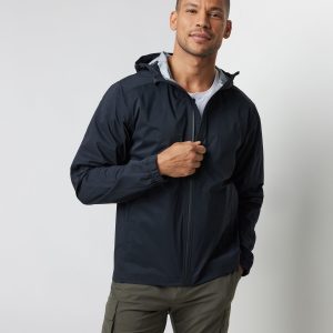 Rainstorm Packable Jacket Men's Black Rain Jacket