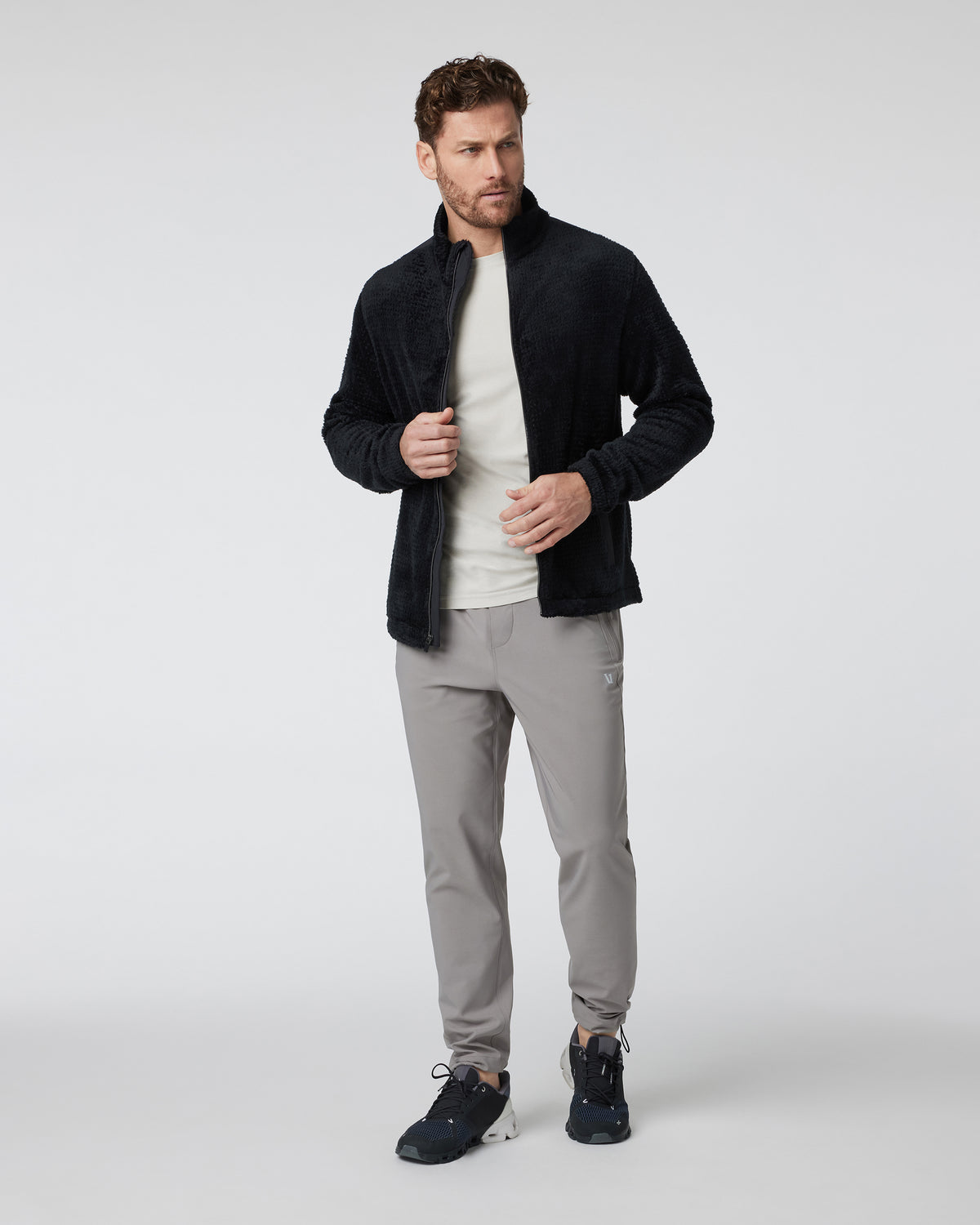 Fairfield Full Zip Jacket Men's Black Fleece Jacket - Image 3