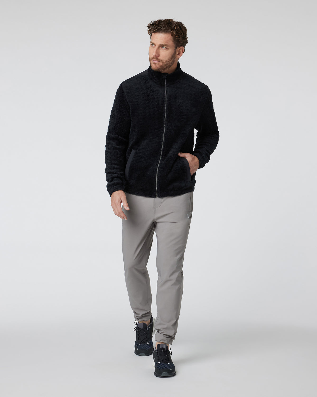 Fairfield Full Zip Jacket Men's Black Fleece Jacket - Image 5