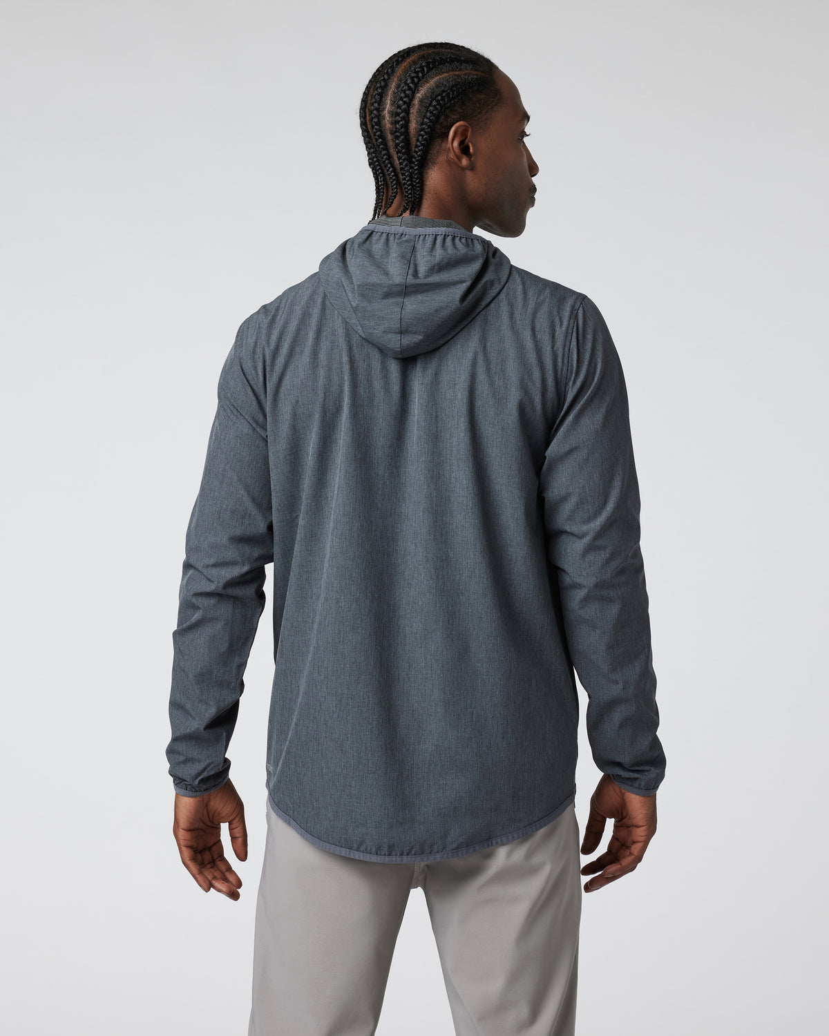 Outdoor Trainer Shell Dark Pewter Linen Texture - Image 3
