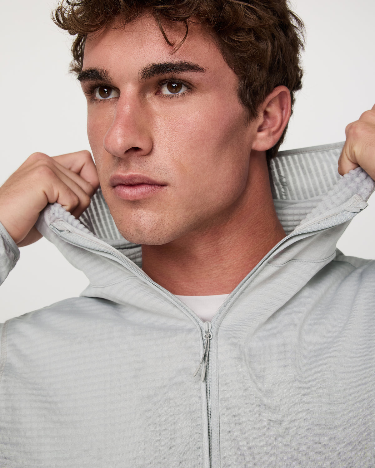 Powergrid Full Zip Jacket 2.0 Men's Sea Fog Fleece Jacket - Image 5