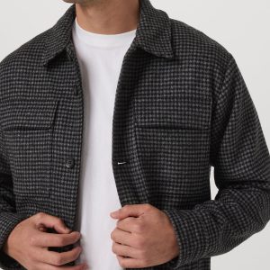 Ridge Natural Shirt Jacket Men's Grey Button-Up Jacket