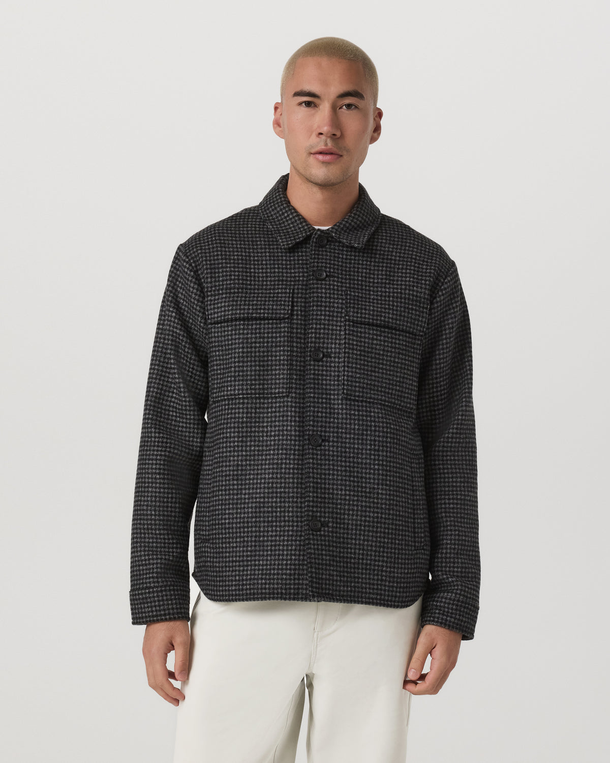 Ridge Natural Shirt Jacket Men's Grey Button-Up Jacket - Image 3