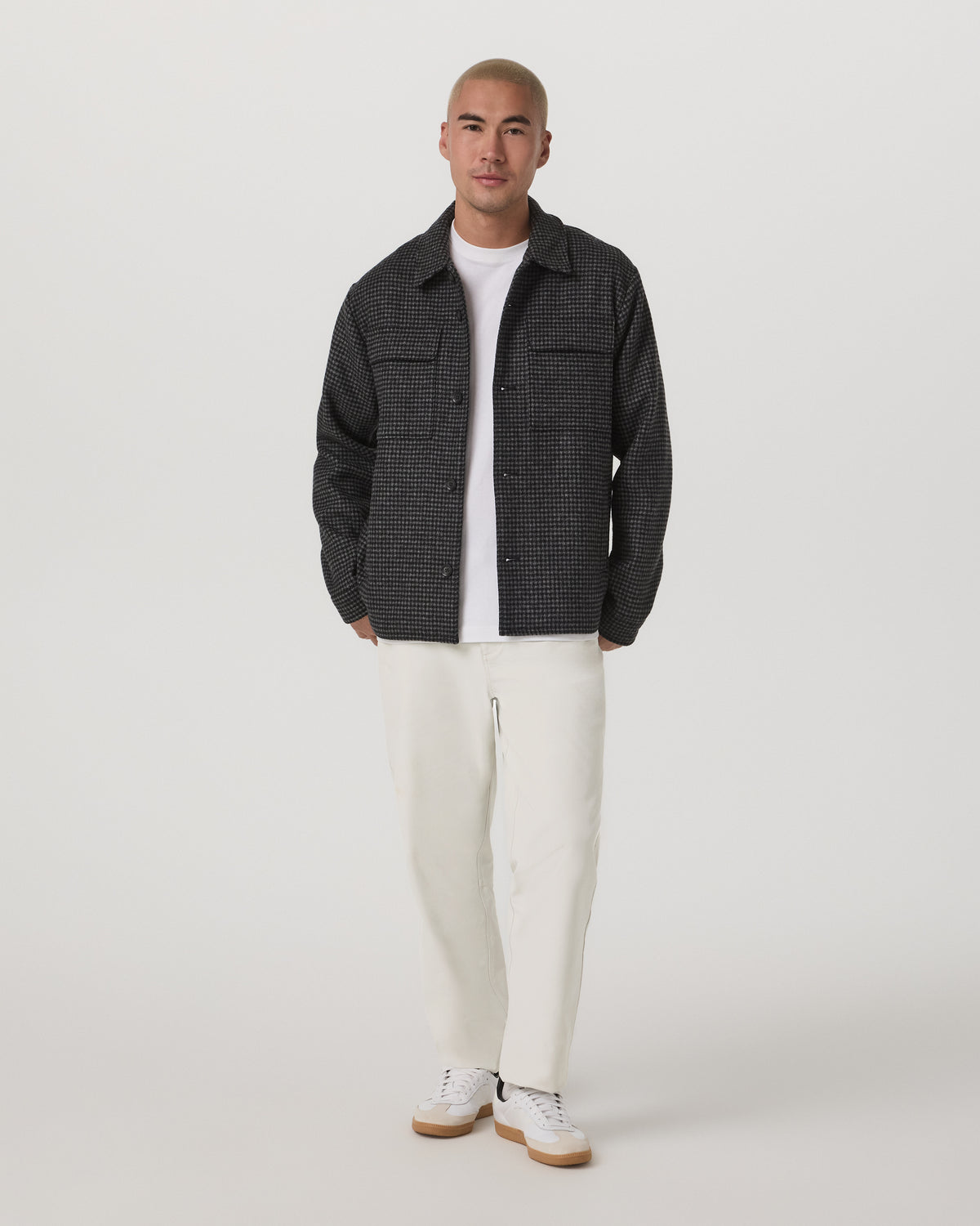 Ridge Natural Shirt Jacket Men's Grey Button-Up Jacket - Image 4