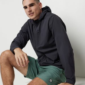 Ronan Packable Jacket Black Water Repellent Jacket