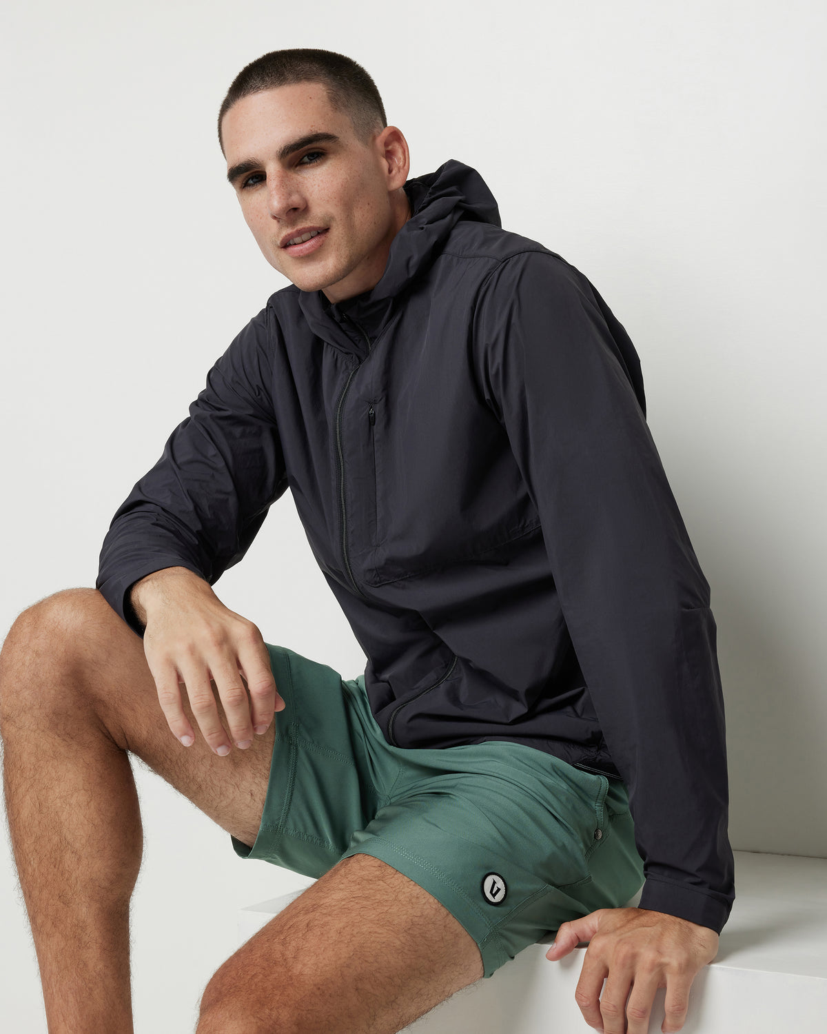 Ronan Packable Jacket Black Water Repellent Jacket