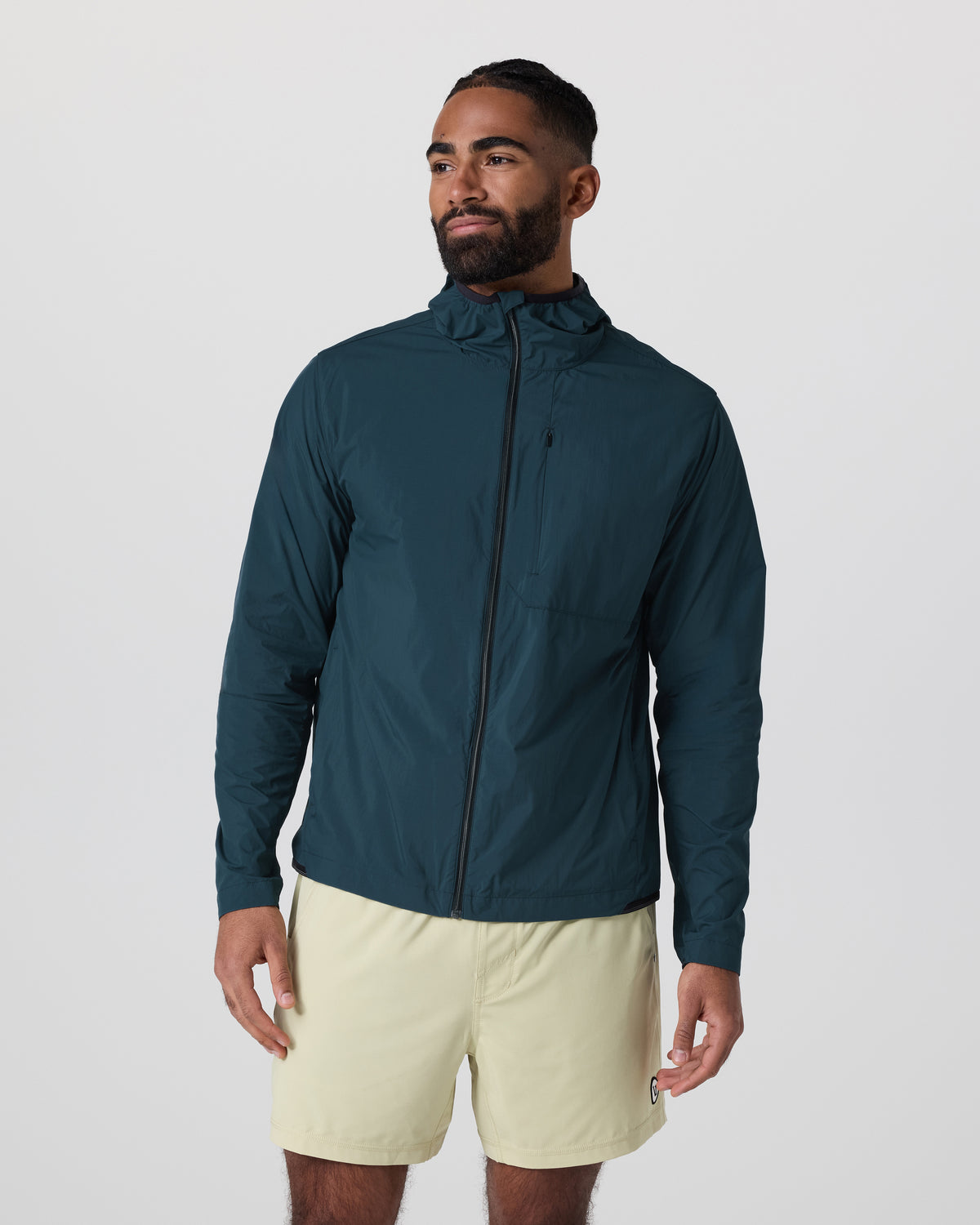 Ronan Packable Jacket Deep Sea French Terry Shirt