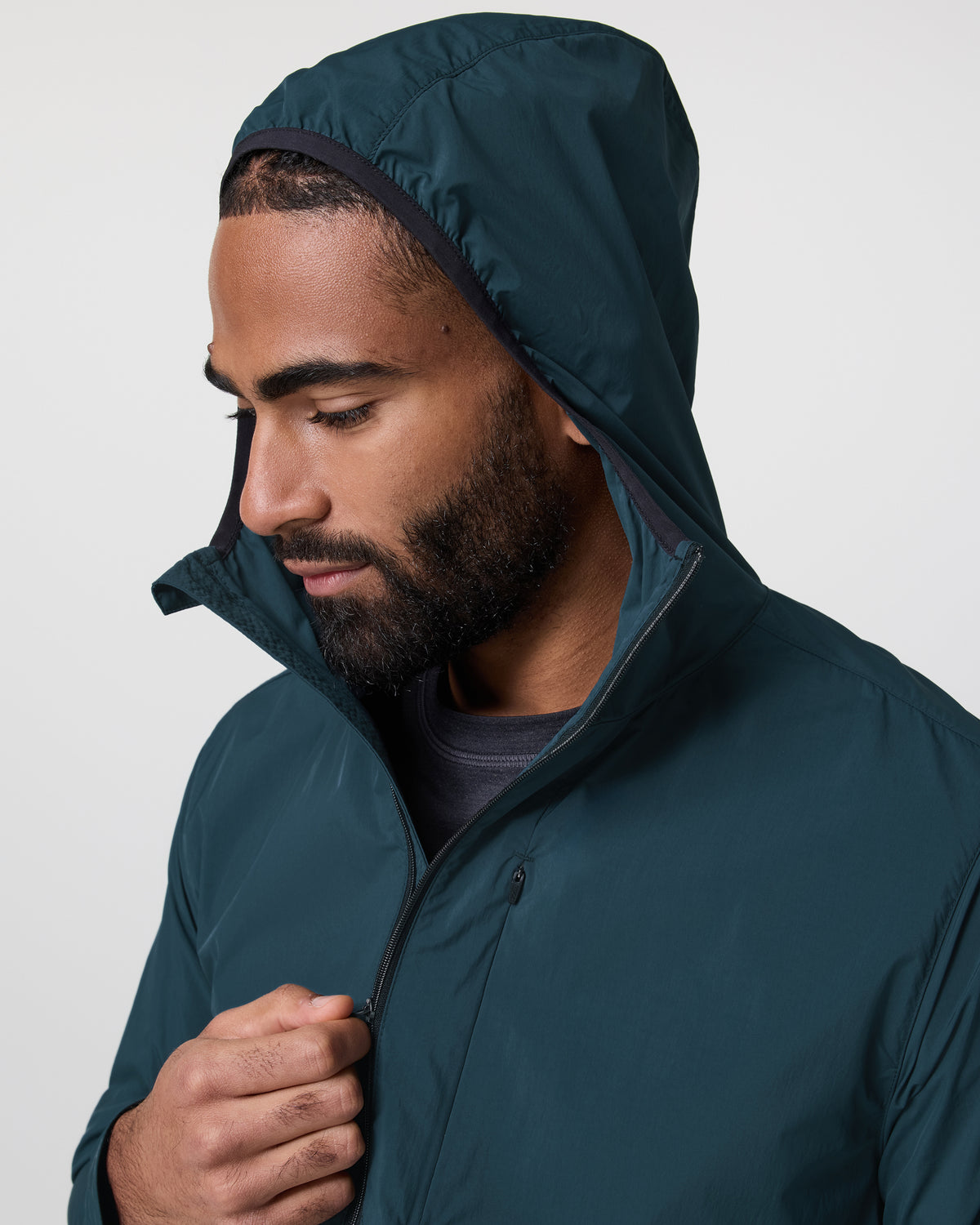 Ronan Packable Jacket Deep Sea French Terry Shirt - Image 2