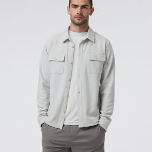 Waffle Shirt Jacket Salt