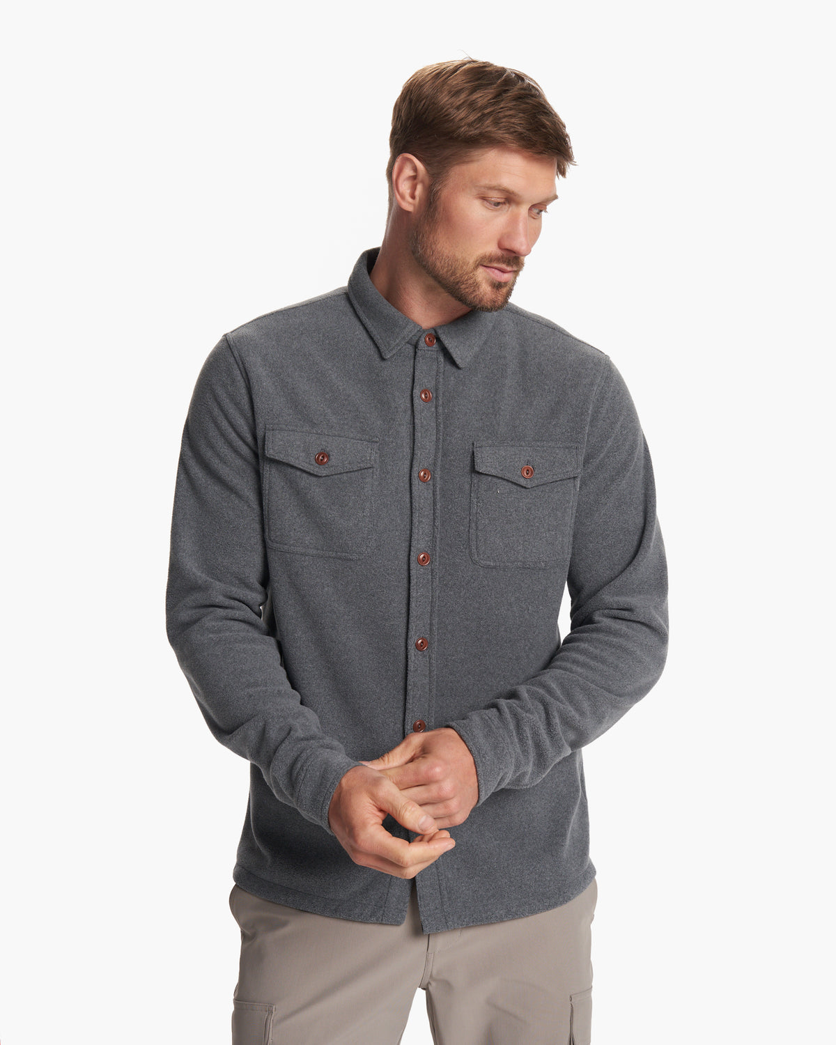 Aspen Shirt Jacket Men's Heather Grey Shirt Jacket