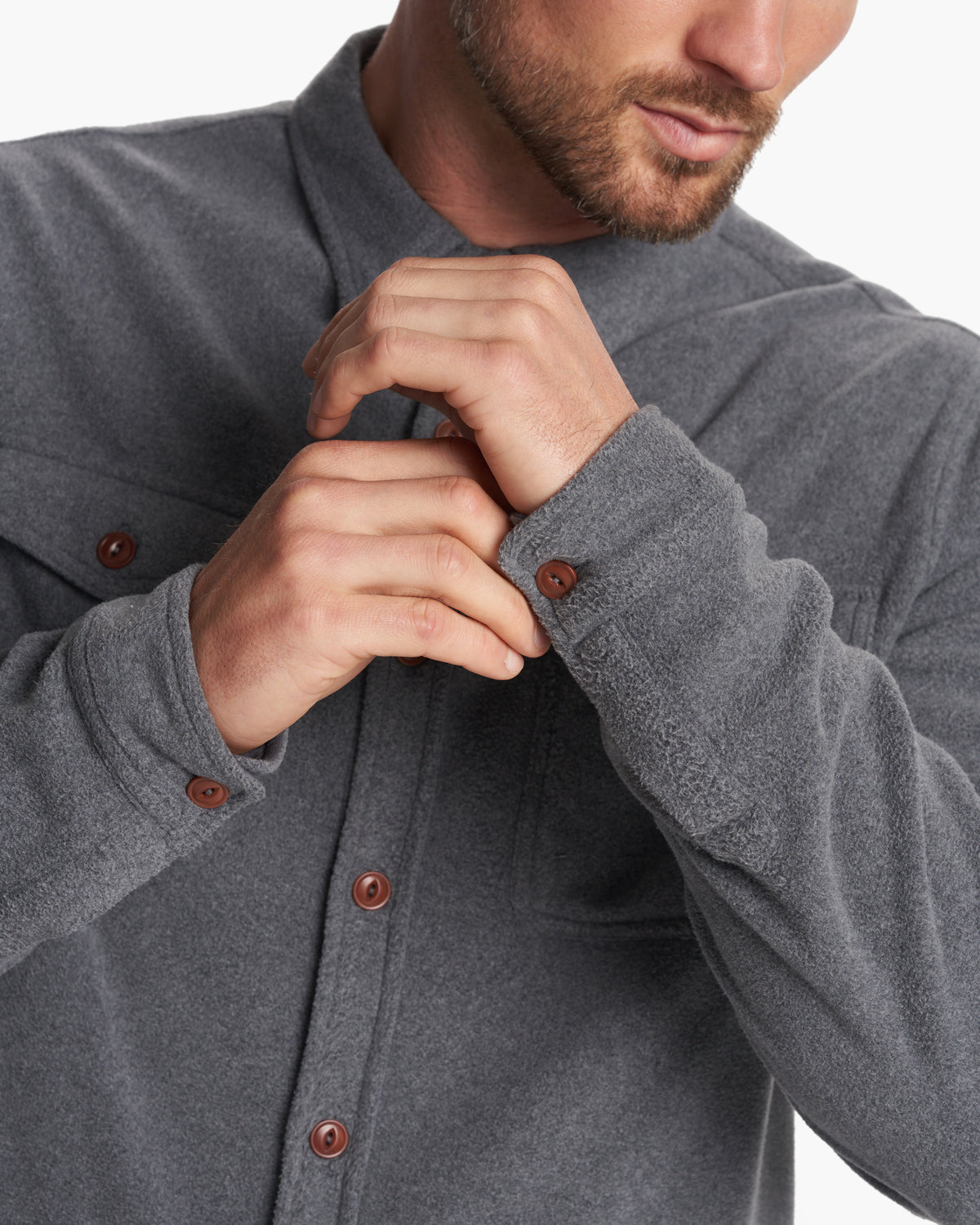 Aspen Shirt Jacket Men's Heather Grey Shirt Jacket - Image 2