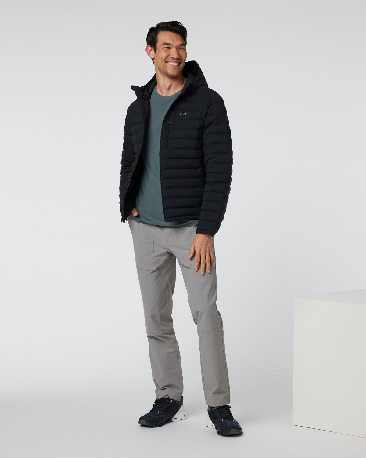 Steadfast Full Zip Hooded Jacket Black - Image 3