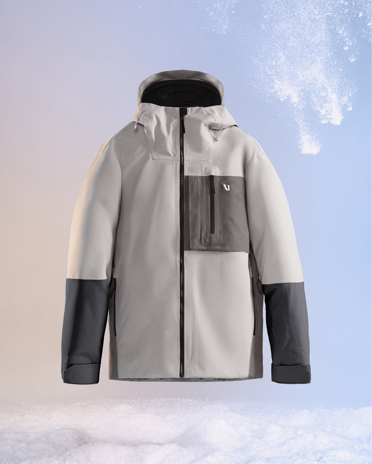 Taika Snow Shell Men's Amethyst Grey Ski/Board Jacket - Image 4
