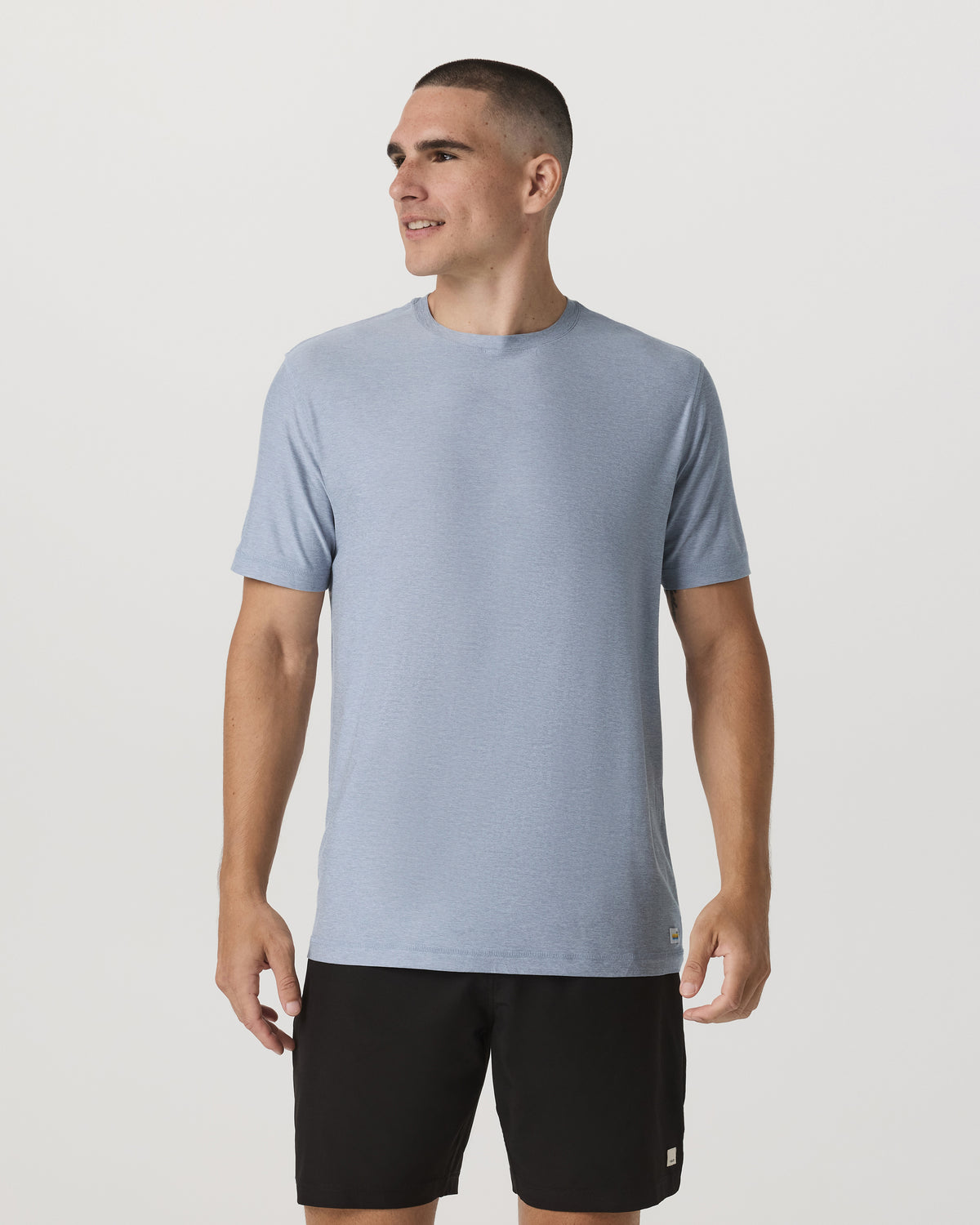 Strato Tech Tee Men's Blue Dusk Heather T-Shirt - Image 2