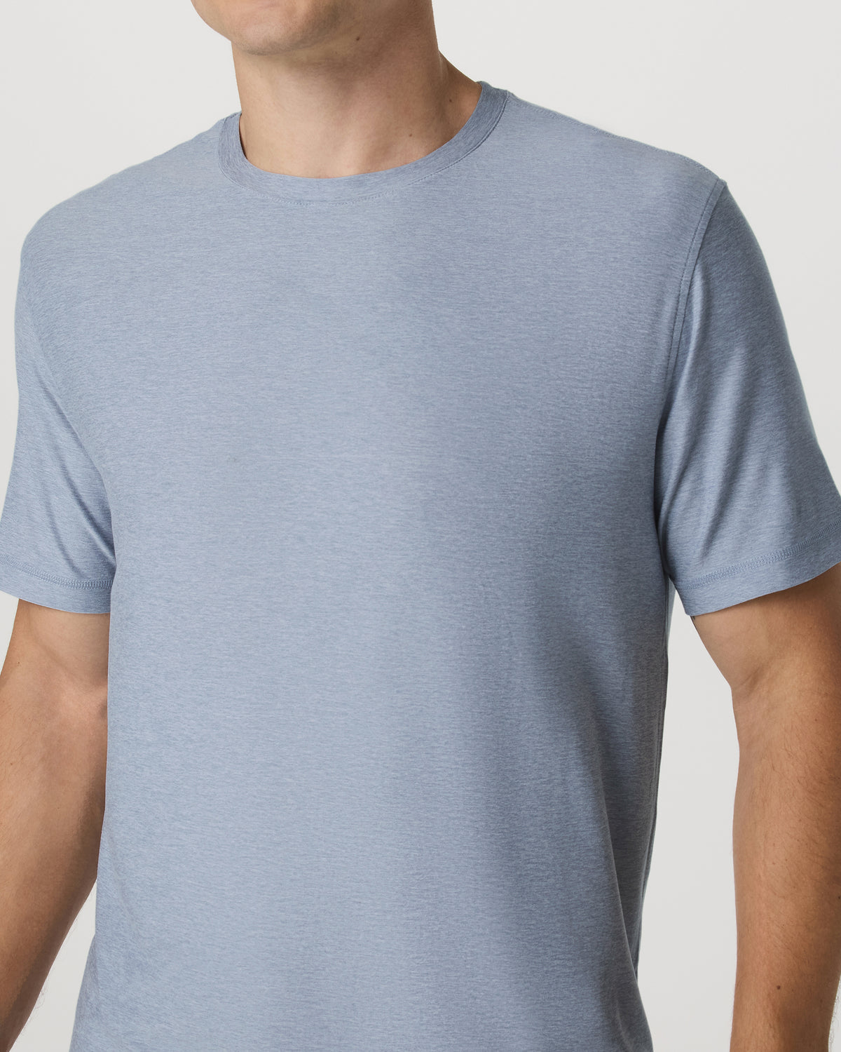Strato Tech Tee Men's Blue Dusk Heather T-Shirt - Image 5