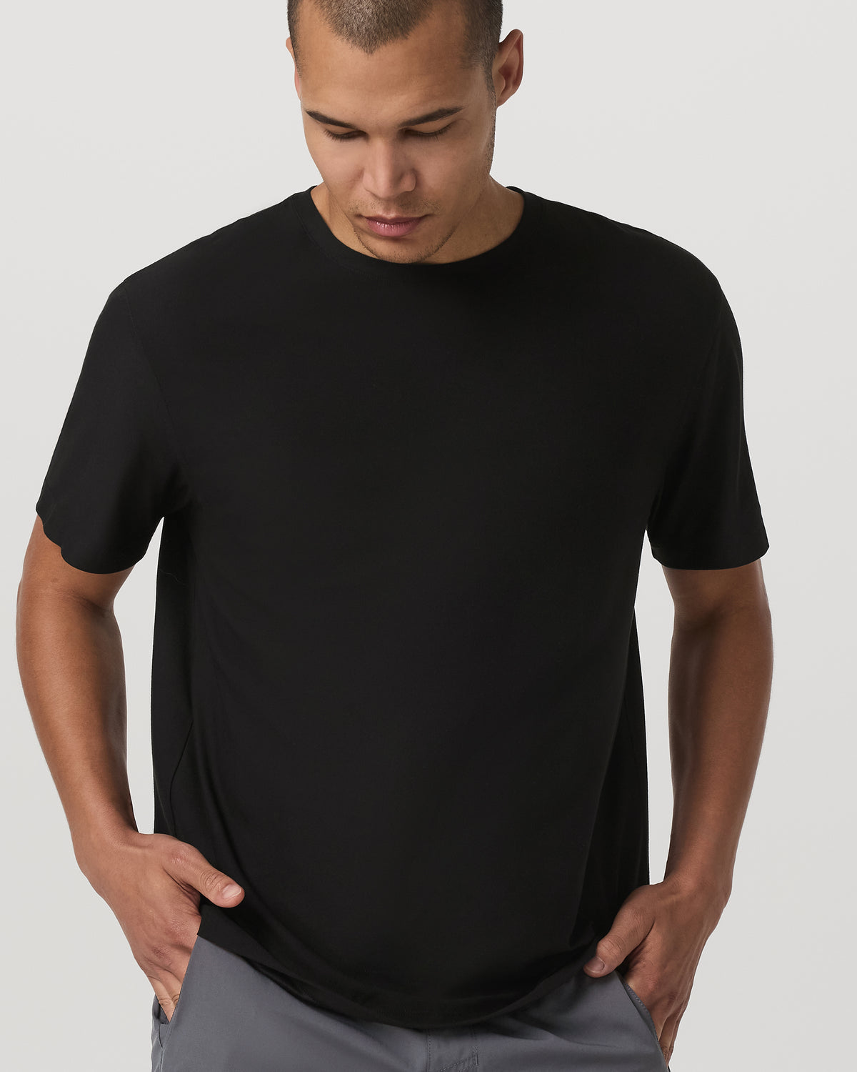 Short Sleeve Strato Tee - Relaxed Fit Men's Black Shirt - Image 5