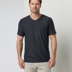 Strato Tech V-Neck Charcoal V-Neck Workout Shirt
