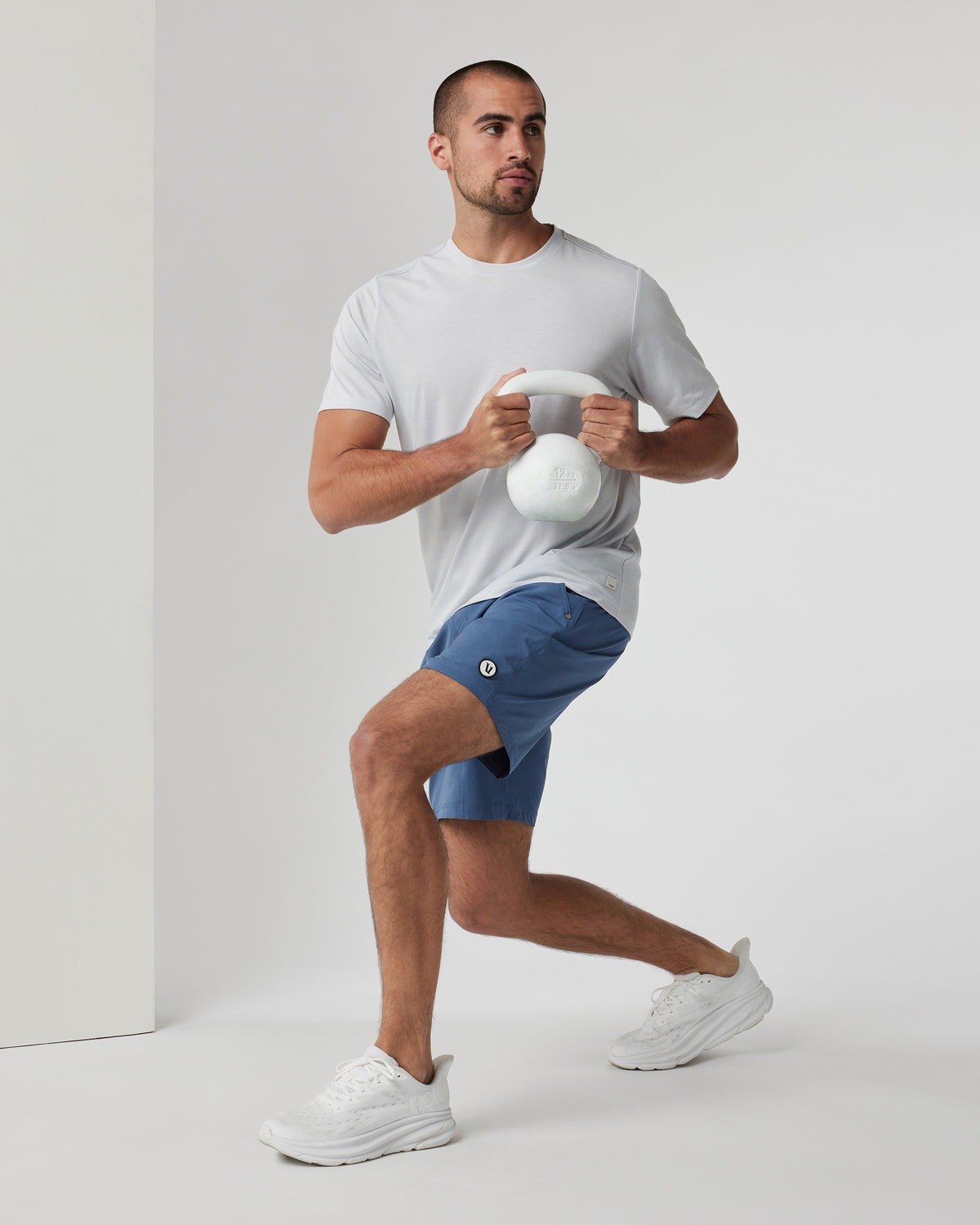 Current Tech Tee Men's Frost Grey Lightweight Shirt - Image 3