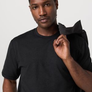 Men's Short Sleeve Ponto Tee - Relaxed Black Heather