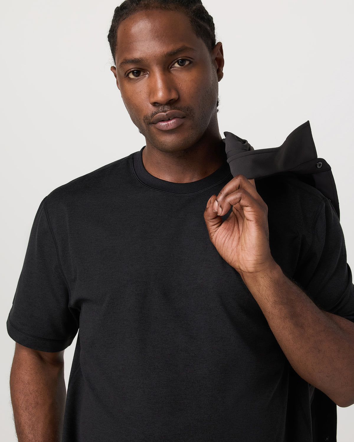 Men's Short Sleeve Ponto Tee - Relaxed Black Heather