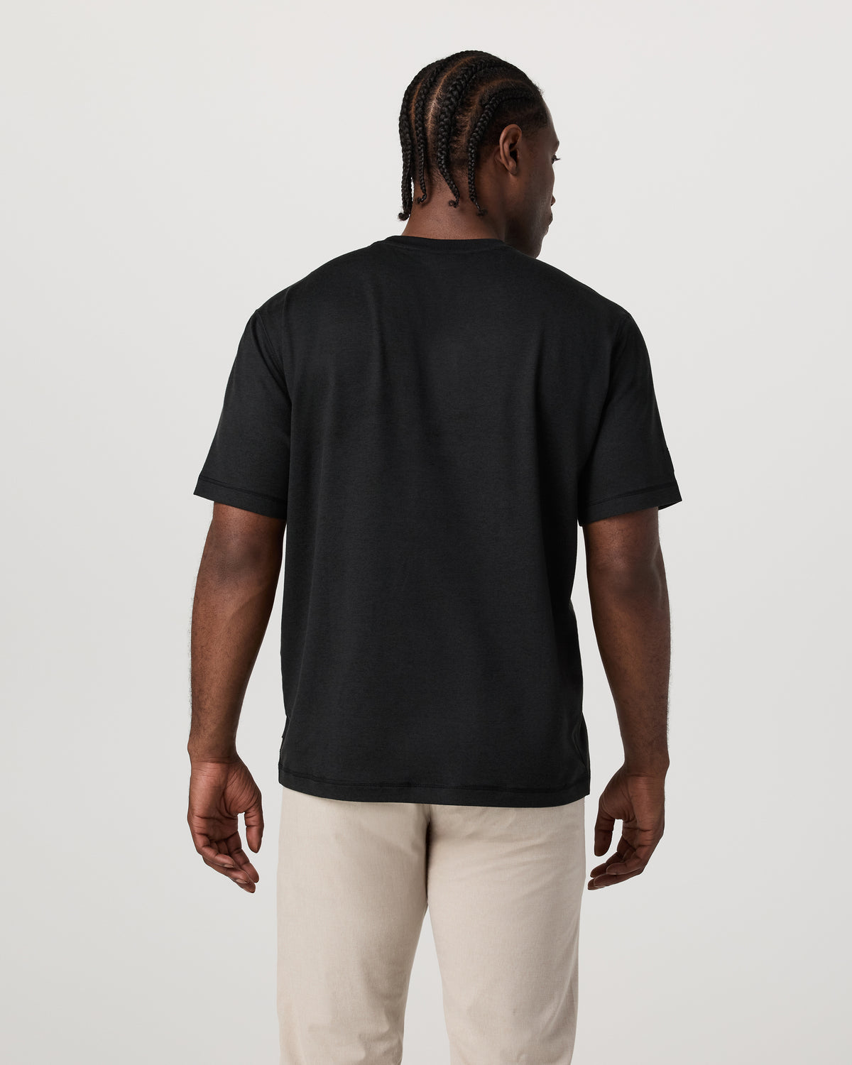 Men's Short Sleeve Ponto Tee - Relaxed Black Heather - Image 3