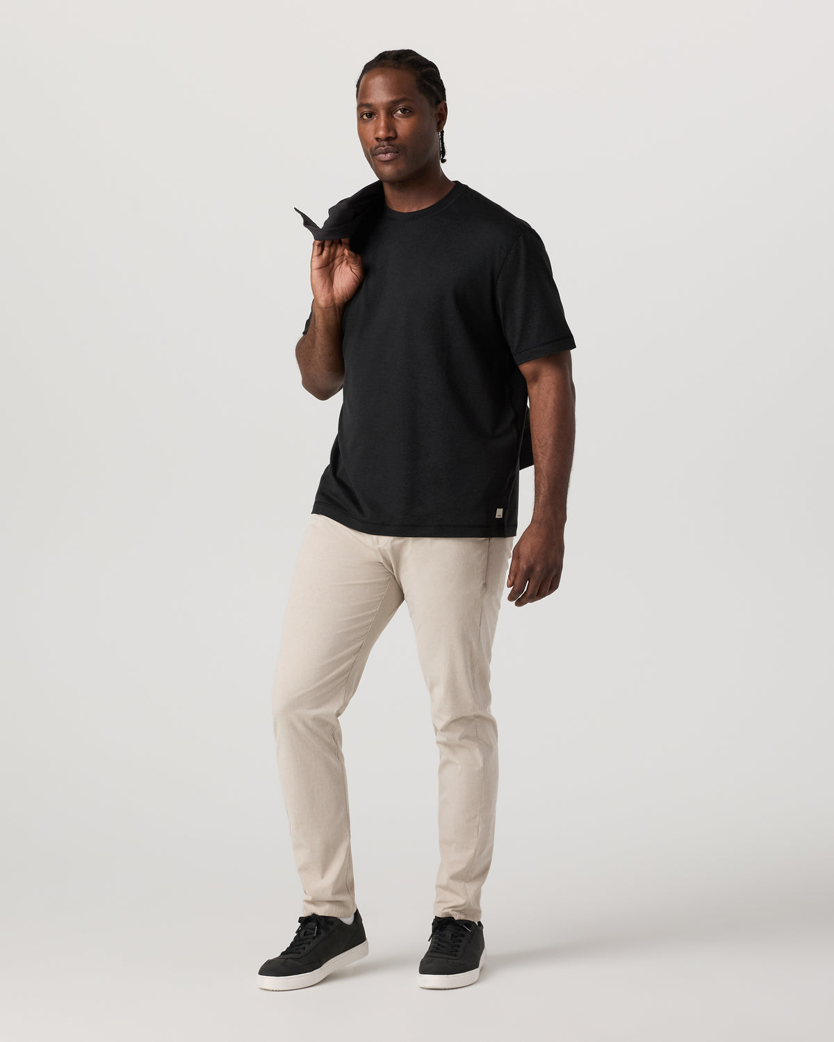 Men's Short Sleeve Ponto Tee - Relaxed Black Heather - Image 5
