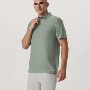 Strato Tech Polo Men's Thyme Heather Performance Shirt